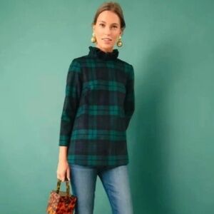 Medium Black-watch Plaid Faye Blouse TUCKERNUCK